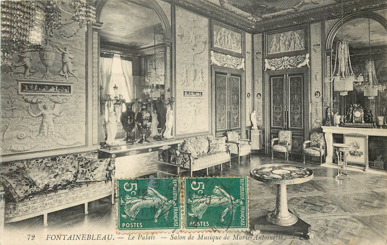 Fontainebleau — Le Palais — Salon de Musique de Marie-Antoinette — Éditeur : 72