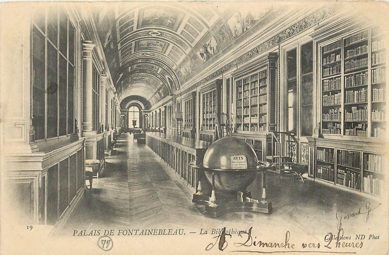 Palais de Fontainebleau — La Bibliothèque — Gossard & Phot.