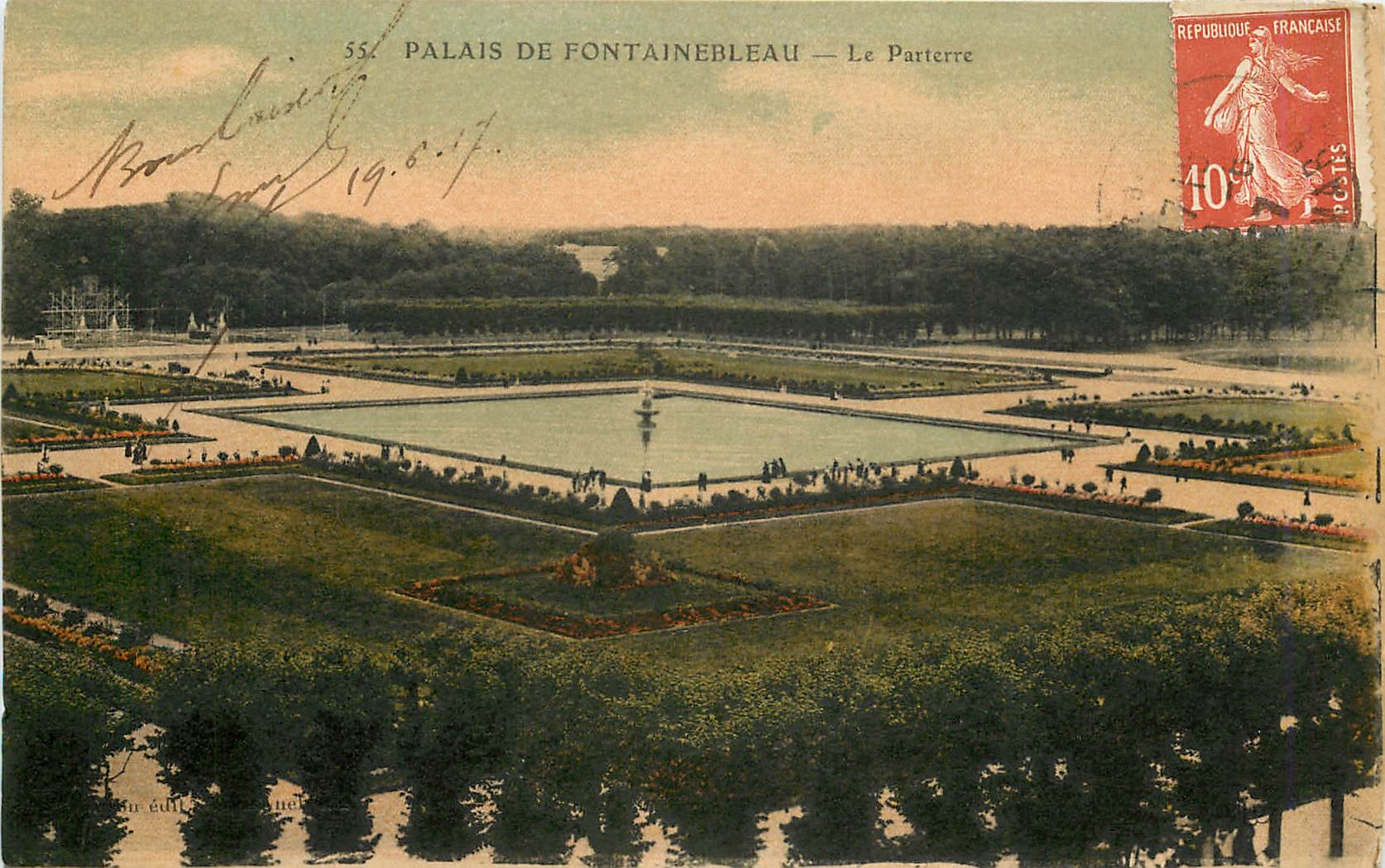 Paleis van Fontainebleau — Het Parterre — onbekende uitgever, n° 55