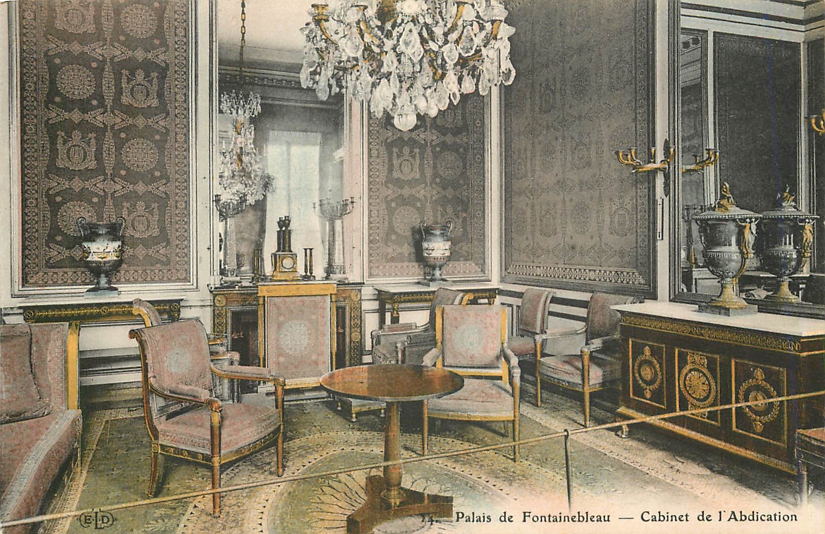 Schloss Fontainebleau — Cabinet der Abdikation — Verlag ELD, Nr. 14