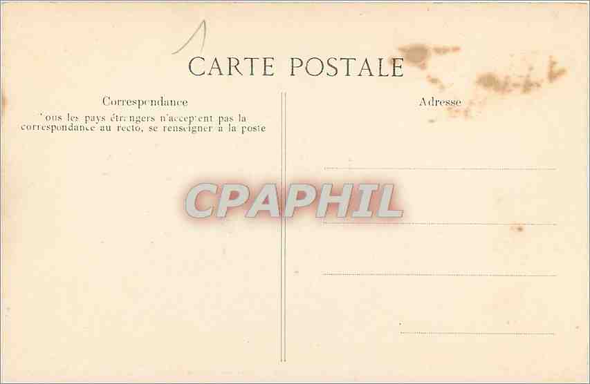 Schloss Fontainebleau — Cabinet der Abdikation — Verlag ELD, Nr. 14 — Rückseite
