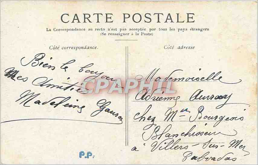 CPA Paris Le Trocadero  — Verso