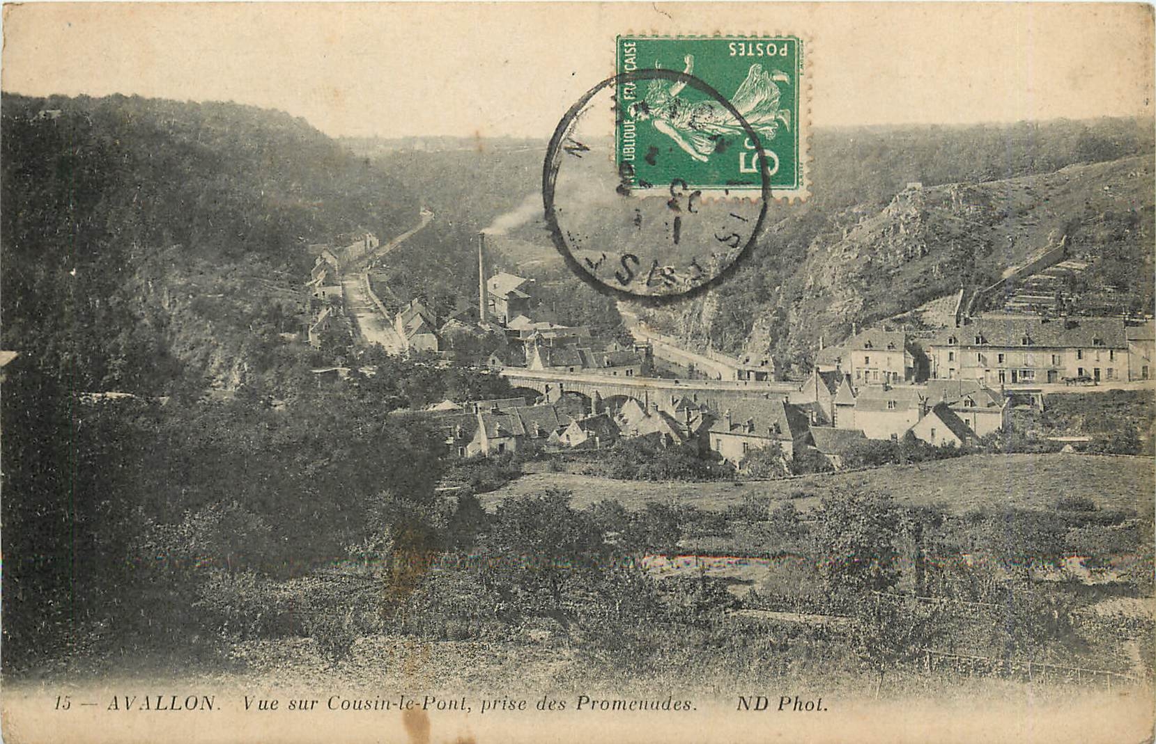 Vue sur Cousin-le-Pont — prise des Promenades — ND Phol.
