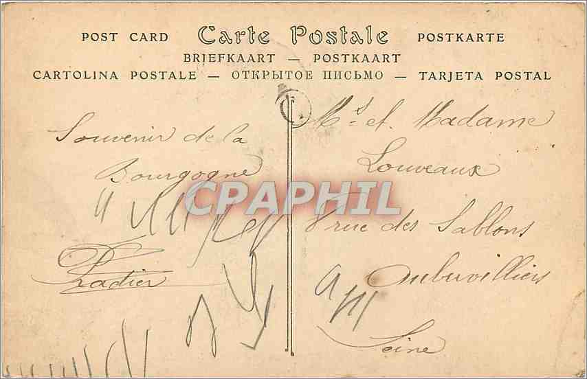 Vue sur Cousin-le-Pont — prise des Promenades — ND Phol. — Achterkant