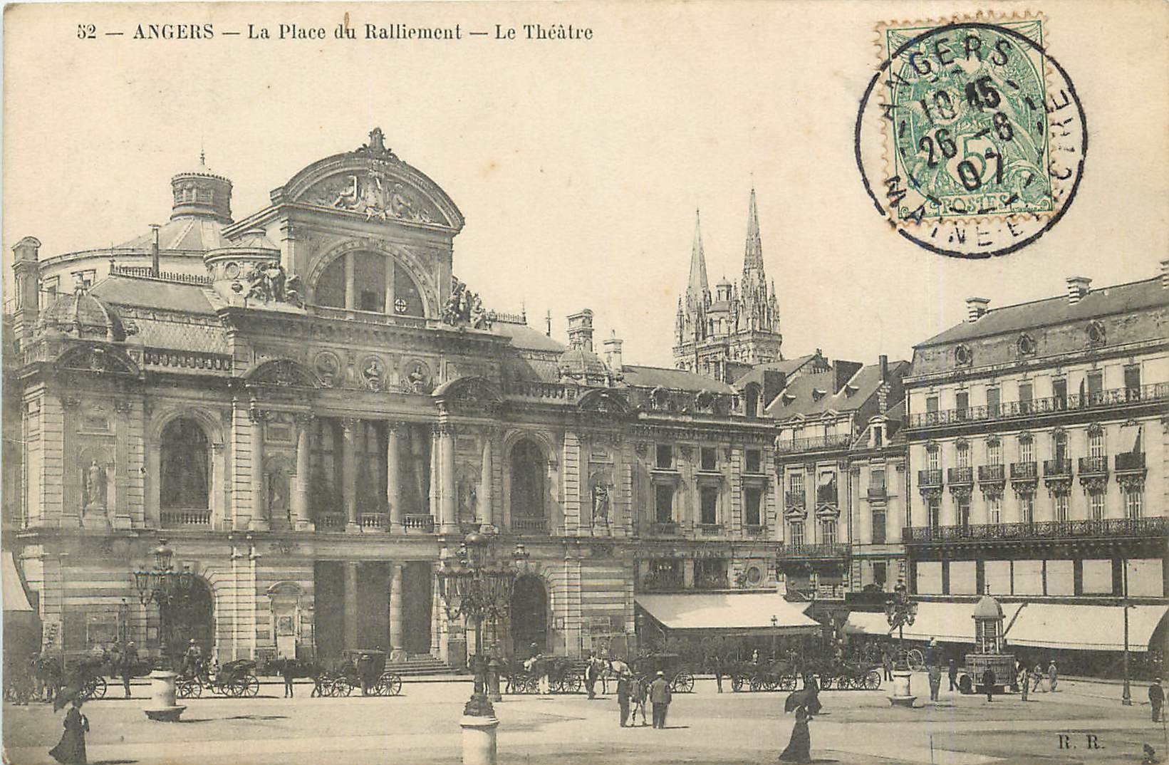 CPA Angers La Place du Ralliement Le Theatre 