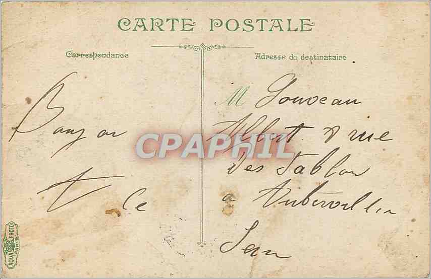 CPA Scene de Bain  — Rückseite