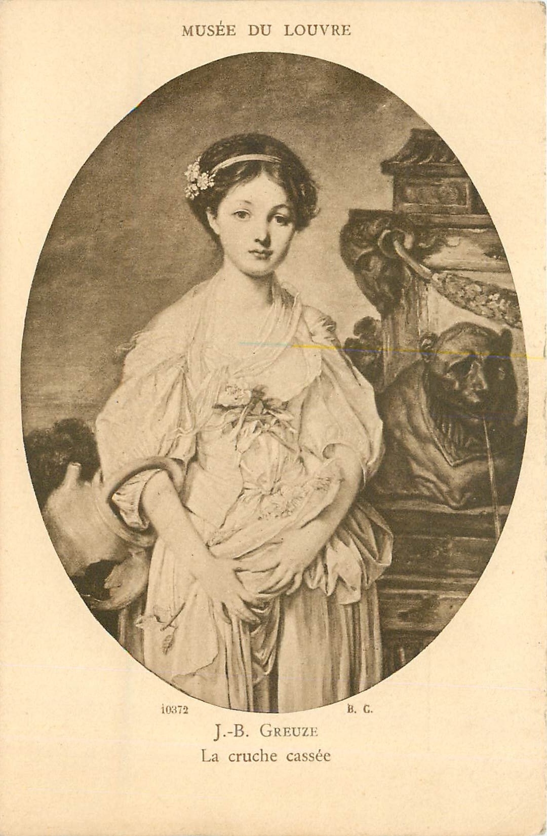 CPA Musee du Louvre JB Greuze La cruche cassee 