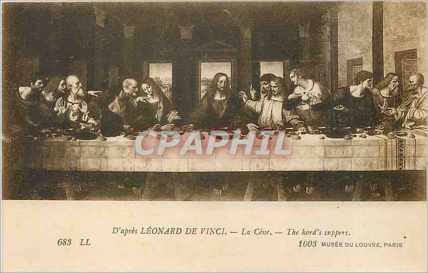 CPA D'Apres Leonard de Vinci Musee du Louvre Paris 