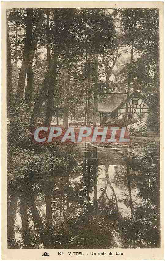 CPA Vittel Un coin du Lac 