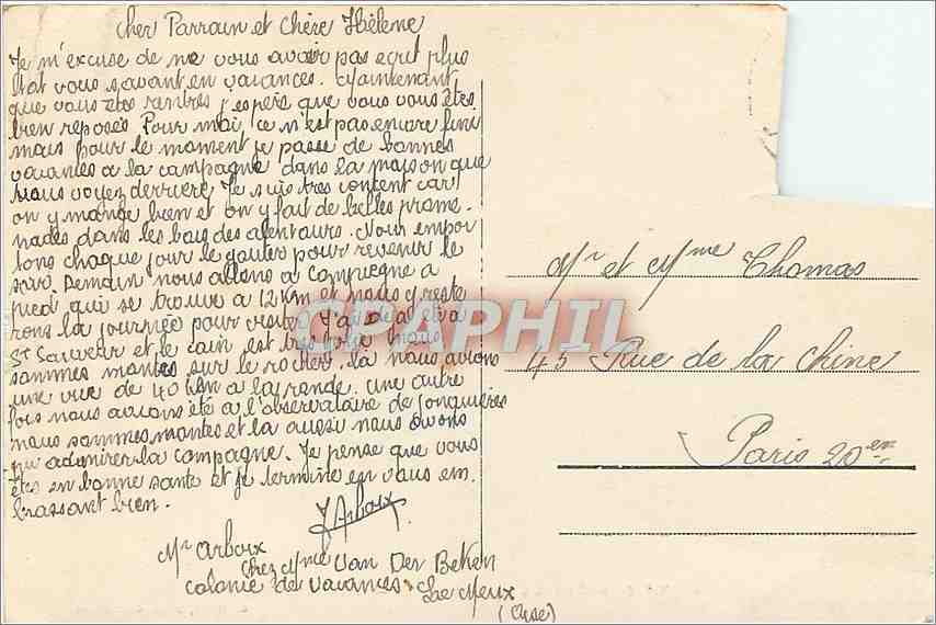 CPA Colonie de Vacances de Caulmont Le Meux Oise  — Rückseite