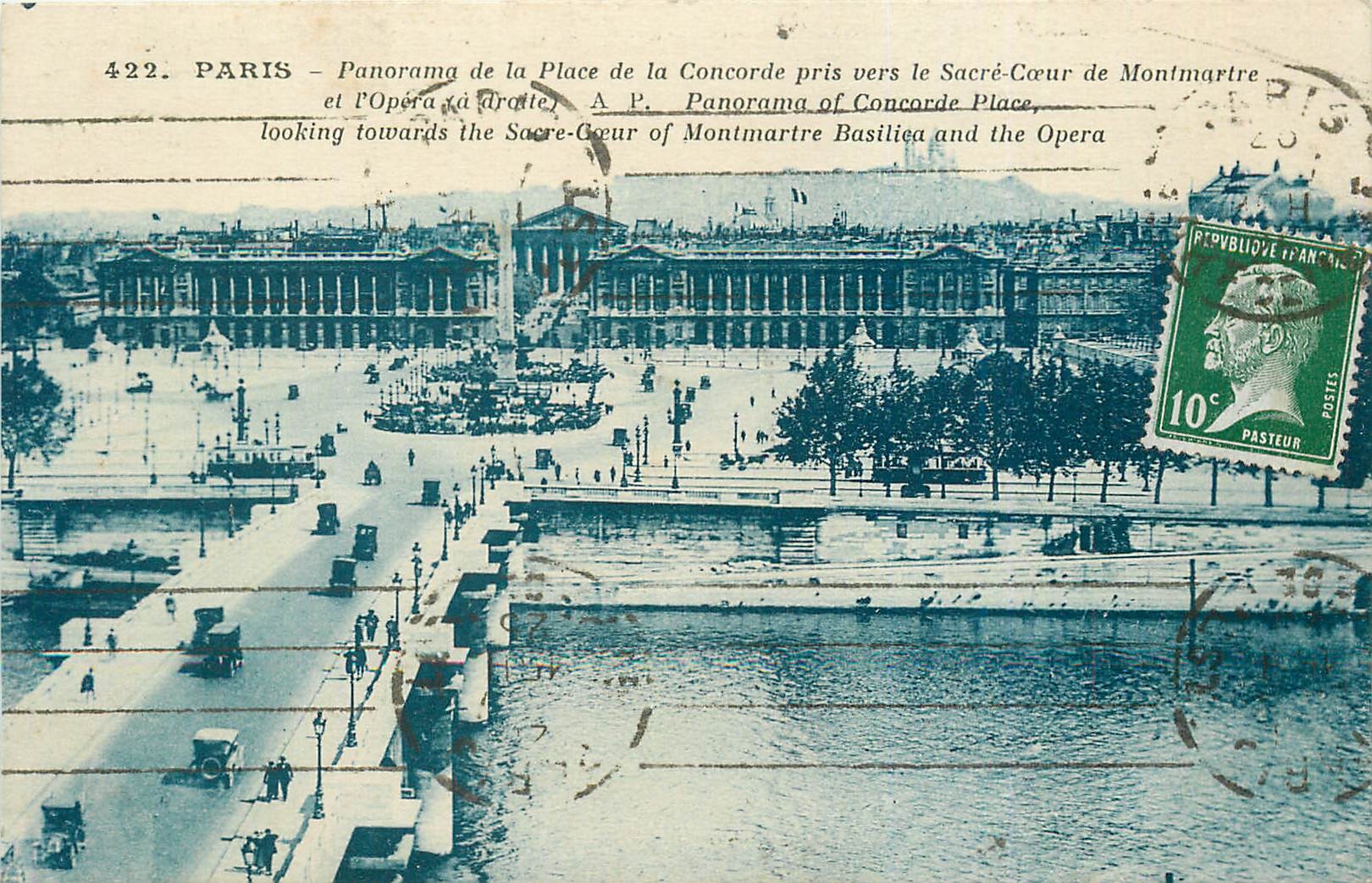 CPA Paris Panorama de la Place de la Concorde 