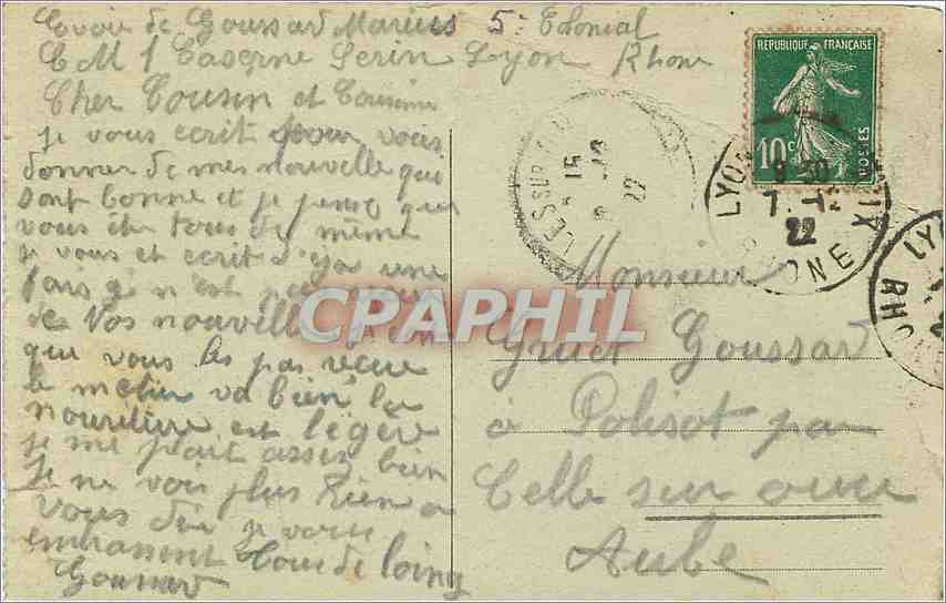 CPA Reims avant la Grande Guerre La Cathedrale  — Verso