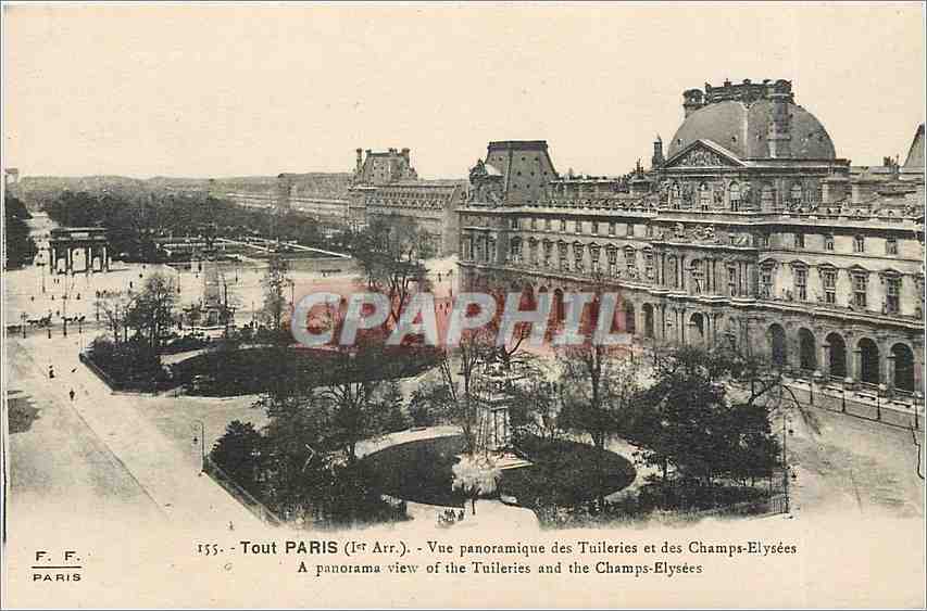CPA Tout Paris Vue panoramique des Tuileries et des Champs Elysees 