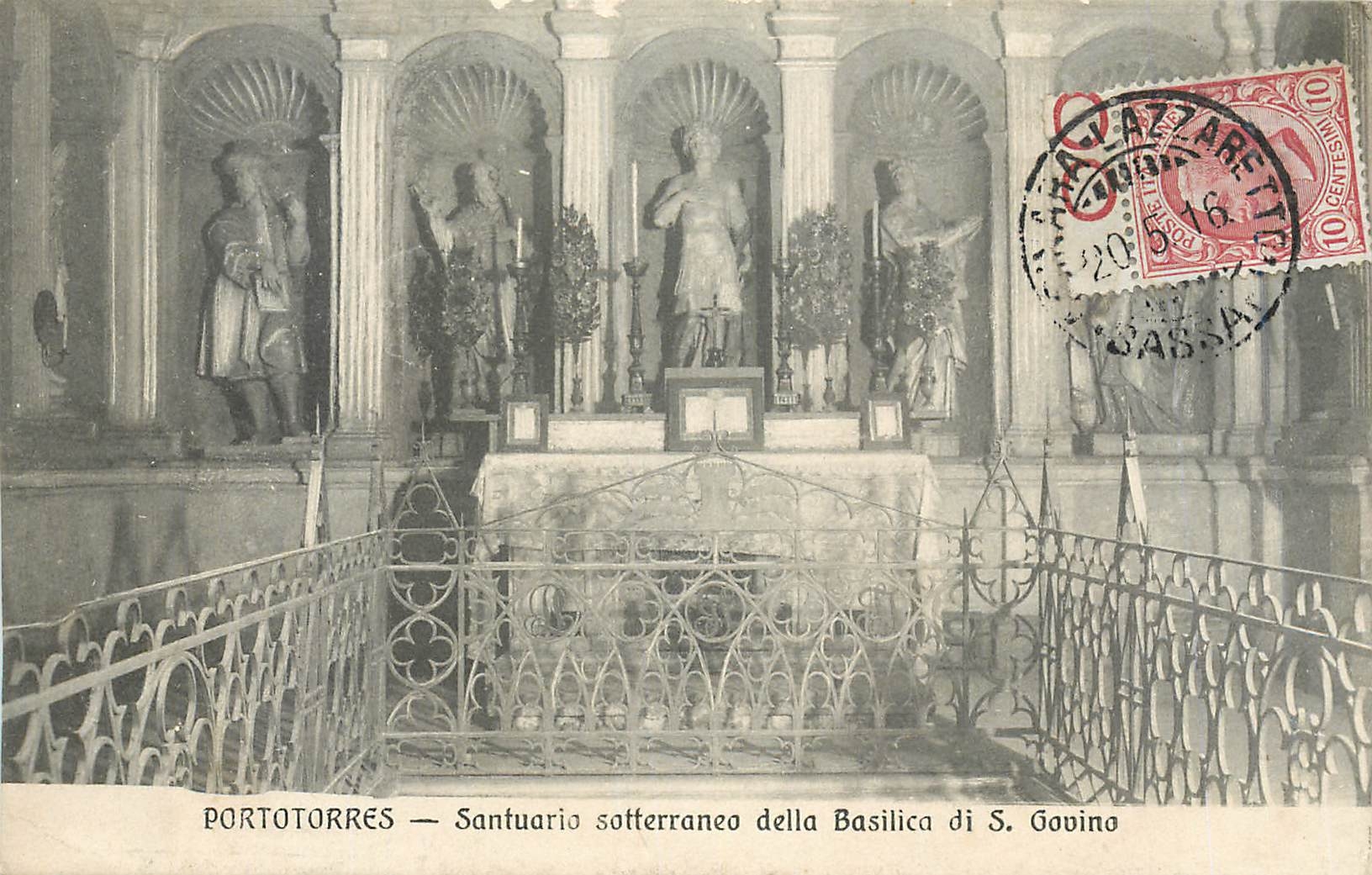 CPA Portotorres Sanctuario sotterraneo della Basilica di S Govino 
