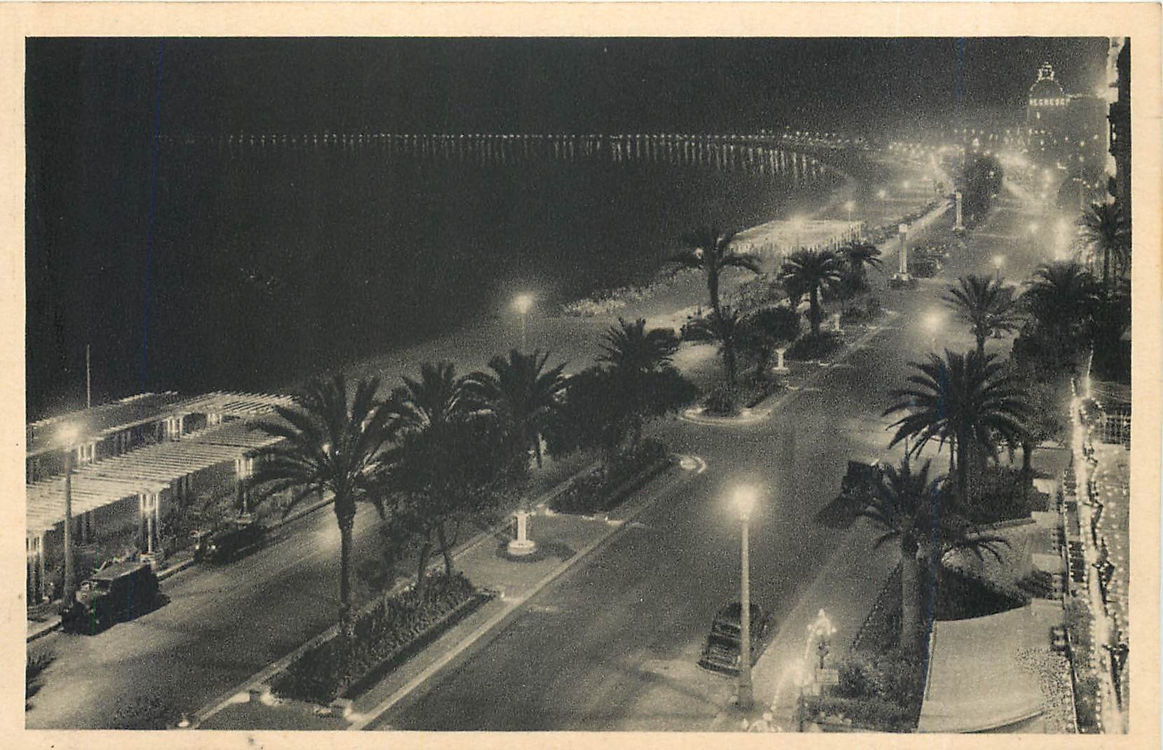 CPA Nice La Nuit La Promenade des Anglais 