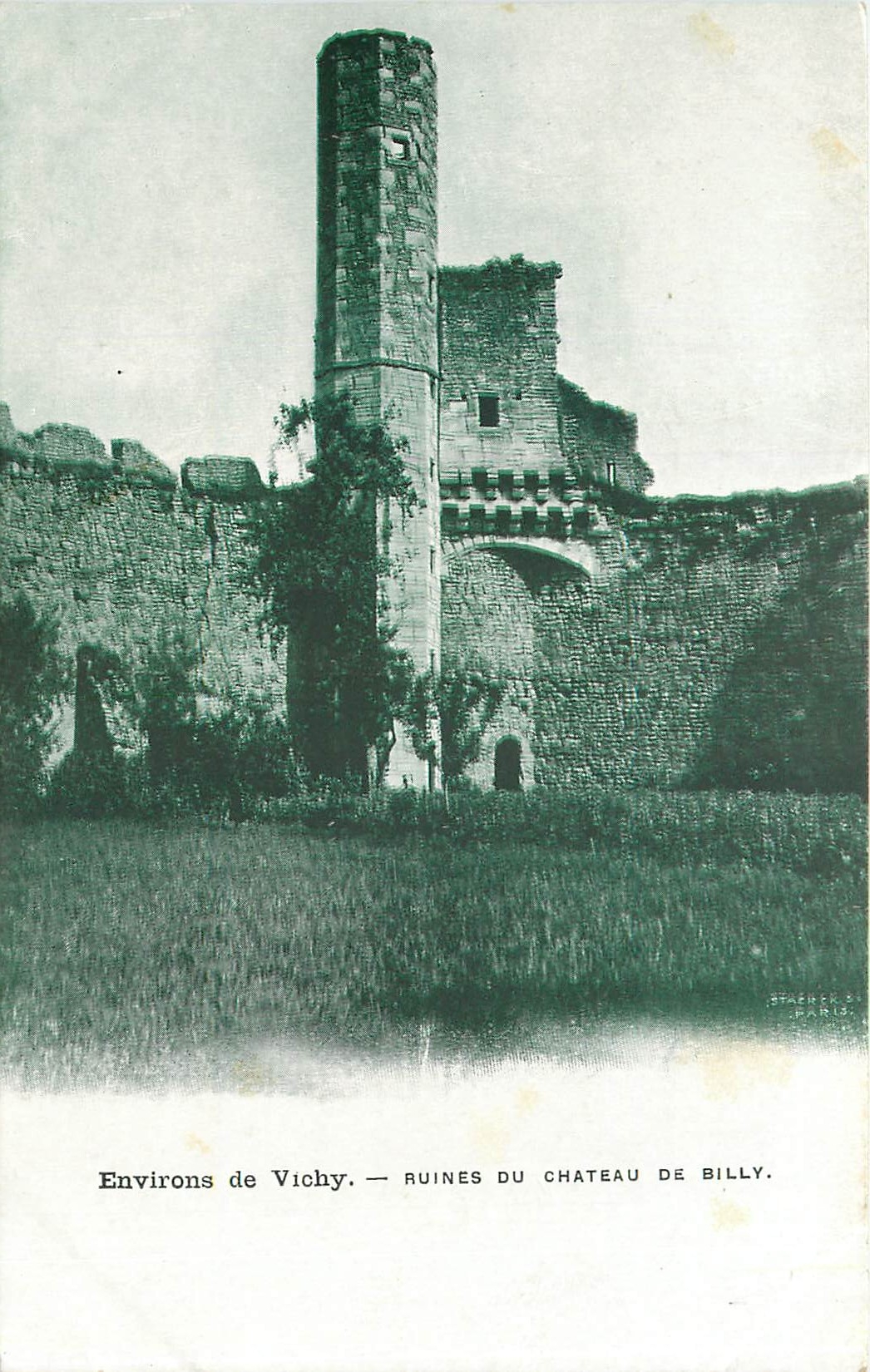 CPA Environs de Vichy Ruines du Chateau de Billy 