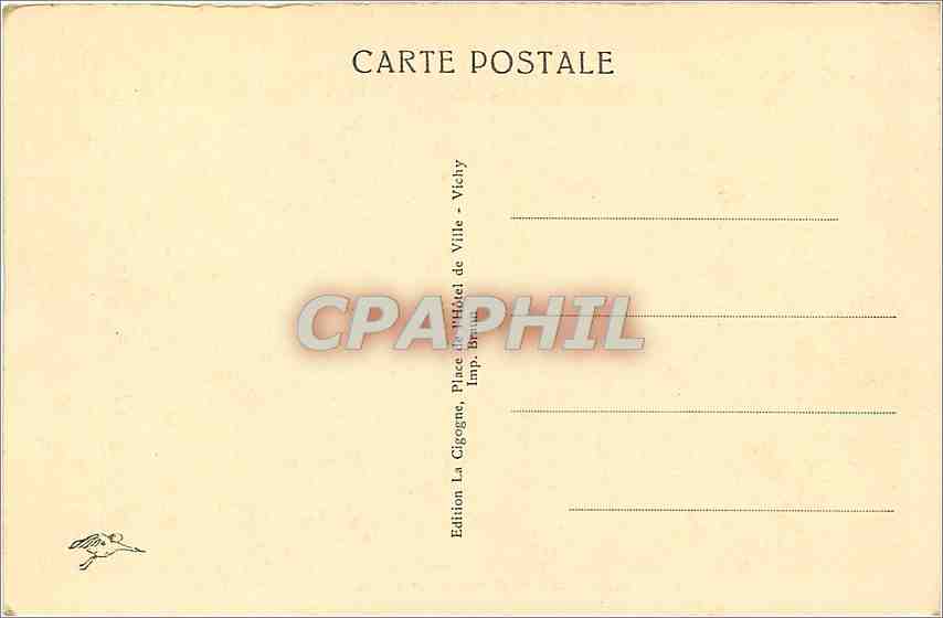 CPA Vichy Etablissement Thermal de 1st classe Entree principale  — Verso