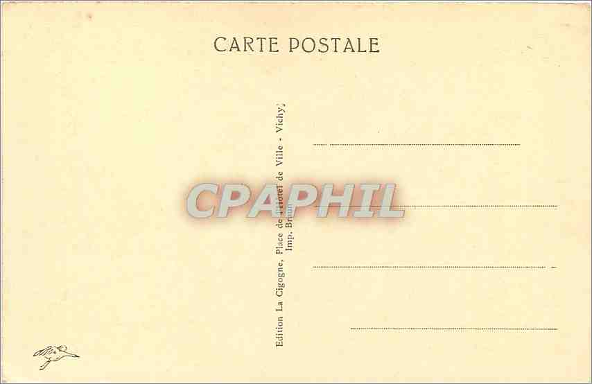 CPA Vichy L'Orangerie des Celestins  — Verso