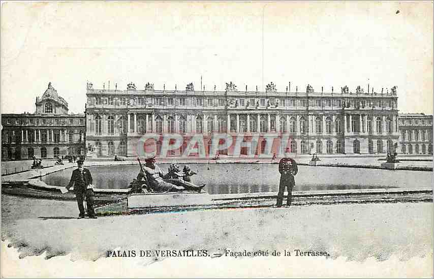 CPA Palais de Versailles Facade cote de la Terrasse 