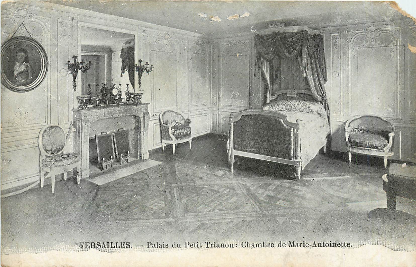 Versailles — Palais du Petit Trianon: Chambre de Marie-Antoinette — Imp. Nouv. Phot. 75, Rue Fondary, Paris