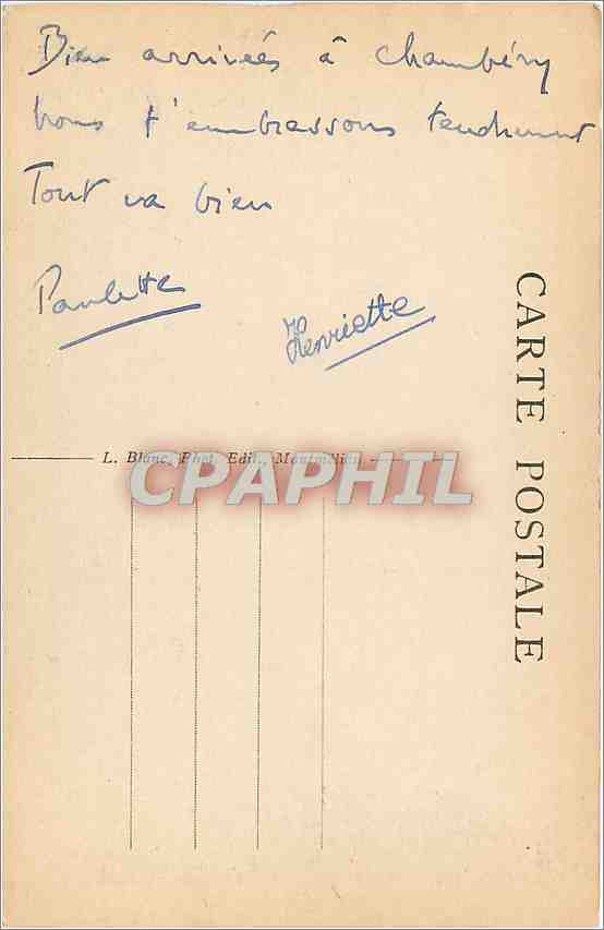 CPA Chambery Les Charmettes Salon de JJ Rouseau  — Rückseite