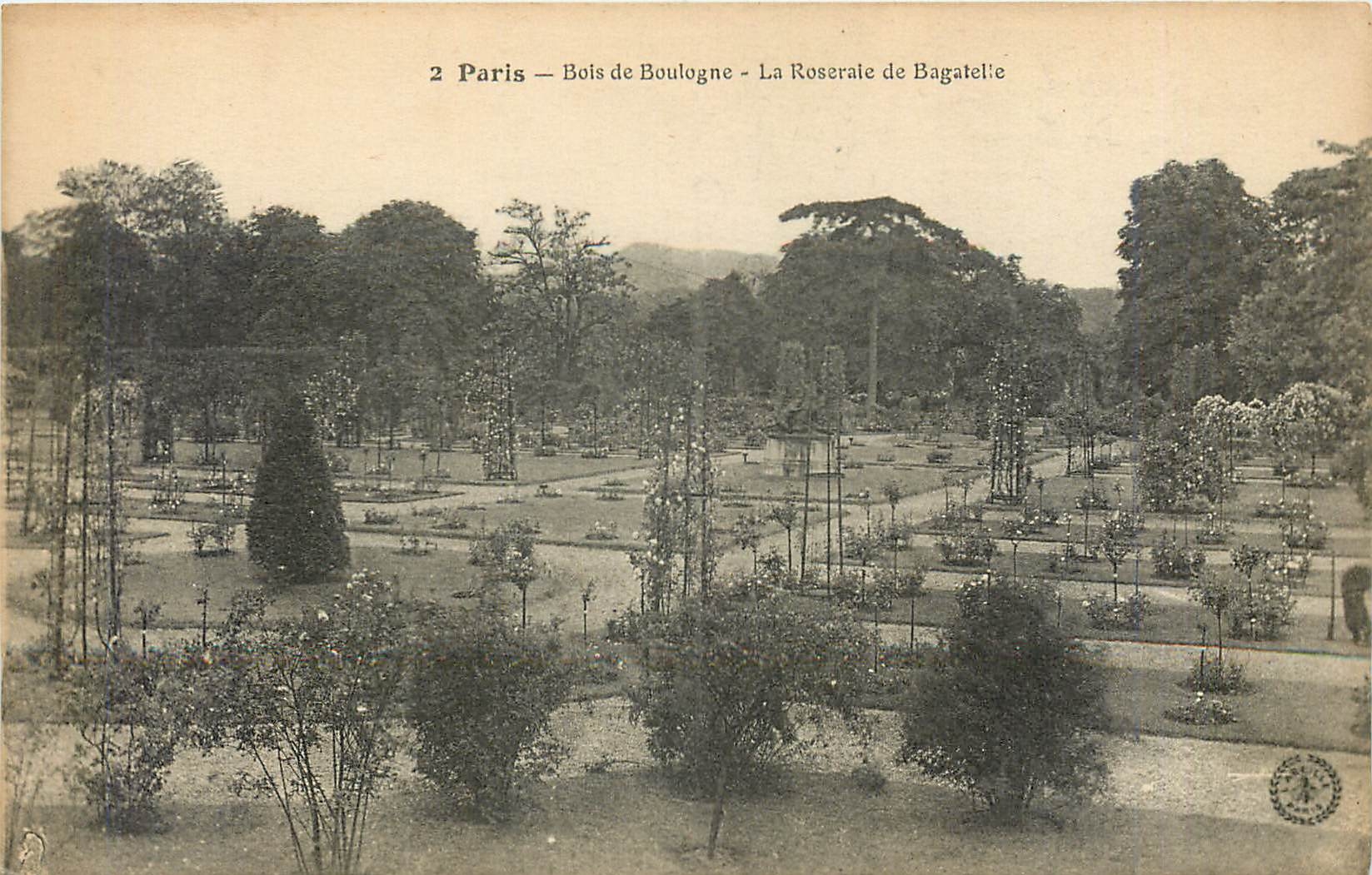 CPA Paris Bois de Boulogne La Roseraie de Bagatelle 