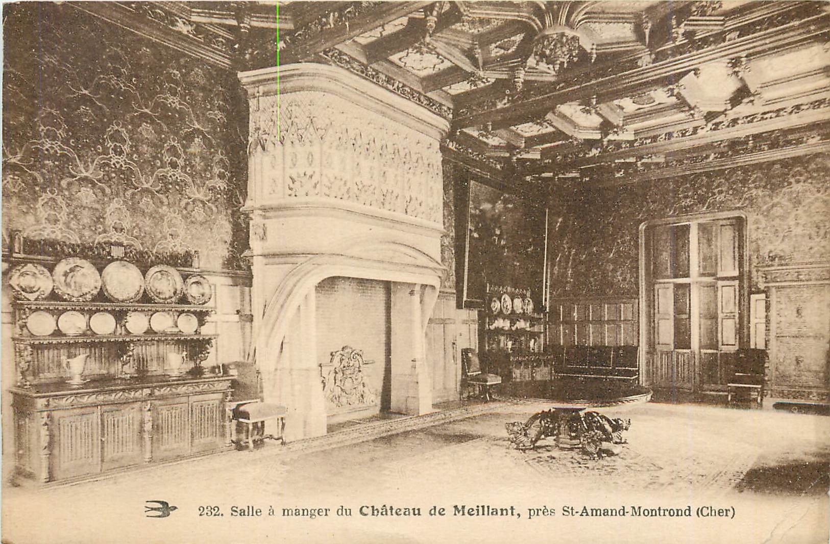 CPA Salle a manger du Chateau de Meillant pres St Amand Montrond Cher 