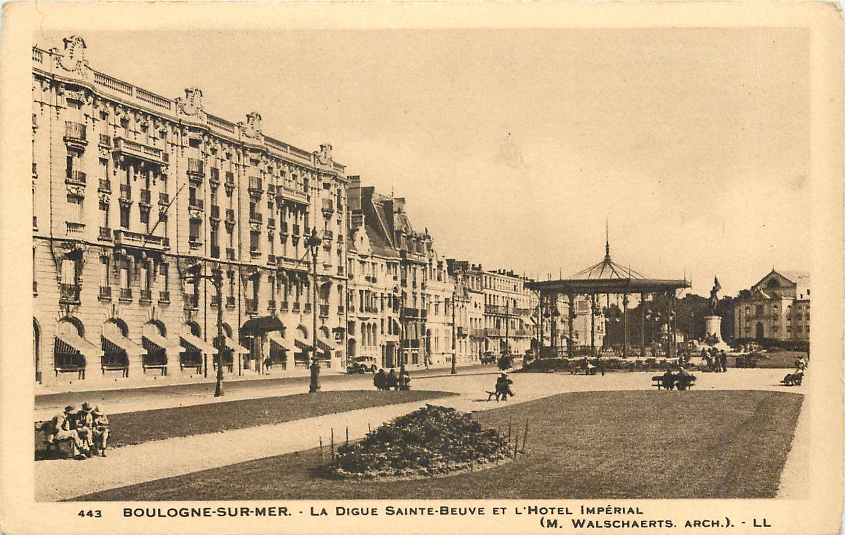 Boulogne-sur-Mer - La Digue Sainte-Beuve and the Imperial Hotel (M. Walschaerts, arch.)