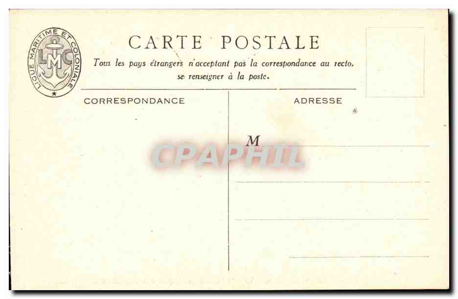 Illustrateur CPA Bateau Boat Le Jacques CArtier de la Compagnie Transatlanique en croisiere Max Cremnitz — Back