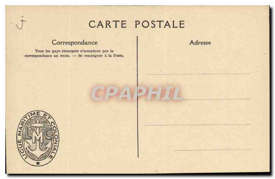 Yachts de Course à Voile — Ligue Maritime et Coloniale Française — 30, Boulevard des Capucines, Paris (9e) — Verso