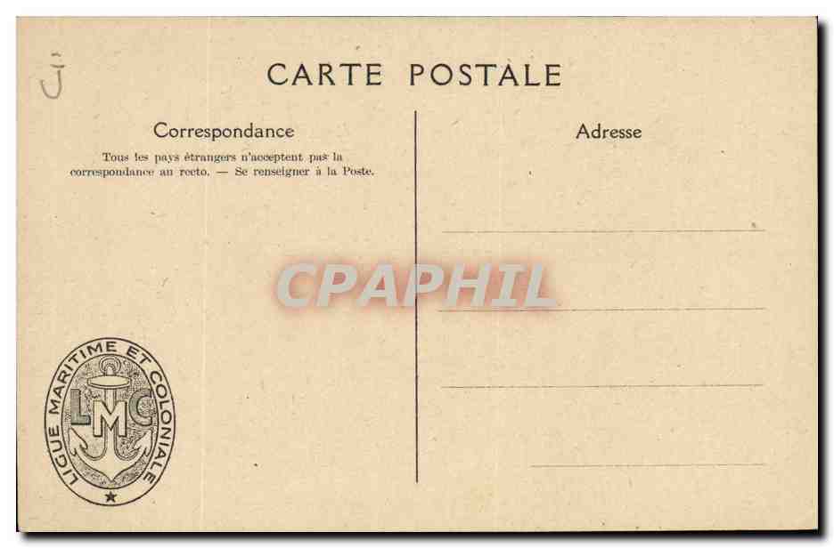 Illustrateur CPA Bateau Boat Ligue maritime et coloniale francaise Fetes LMC Convoi grands voiliers escorte torpilleurs — Back