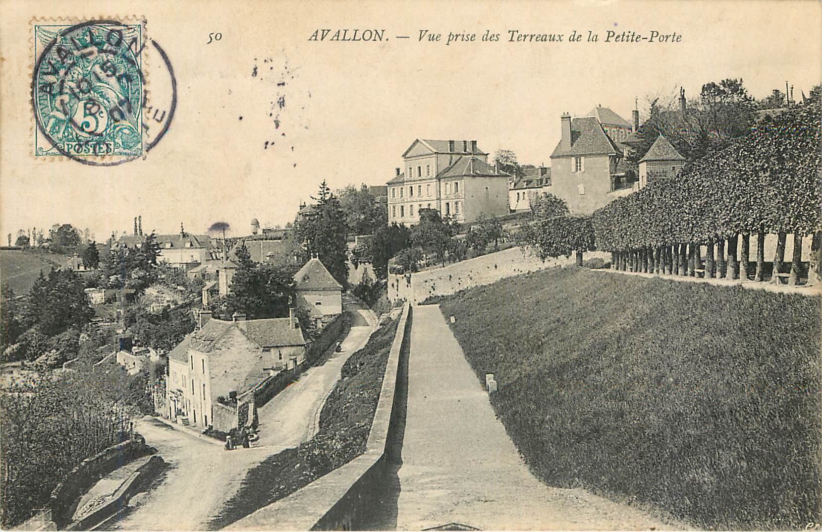 Avallon — Vue prise des Terreaux de la Petite-Porte — Éditeur non identifié, n° 50