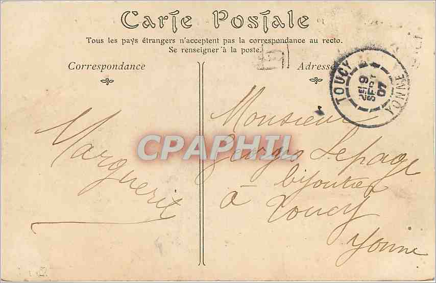 Avallon — Vue prise des Terreaux de la Petite-Porte — Éditeur non identifié, n° 50 — Rückseite
