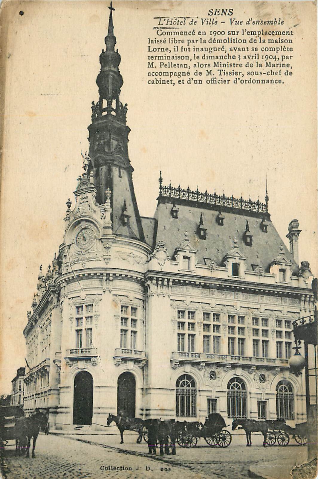 Sens — L'Hôtel de Ville — Vue d'ensemble — Collection J. D. eas