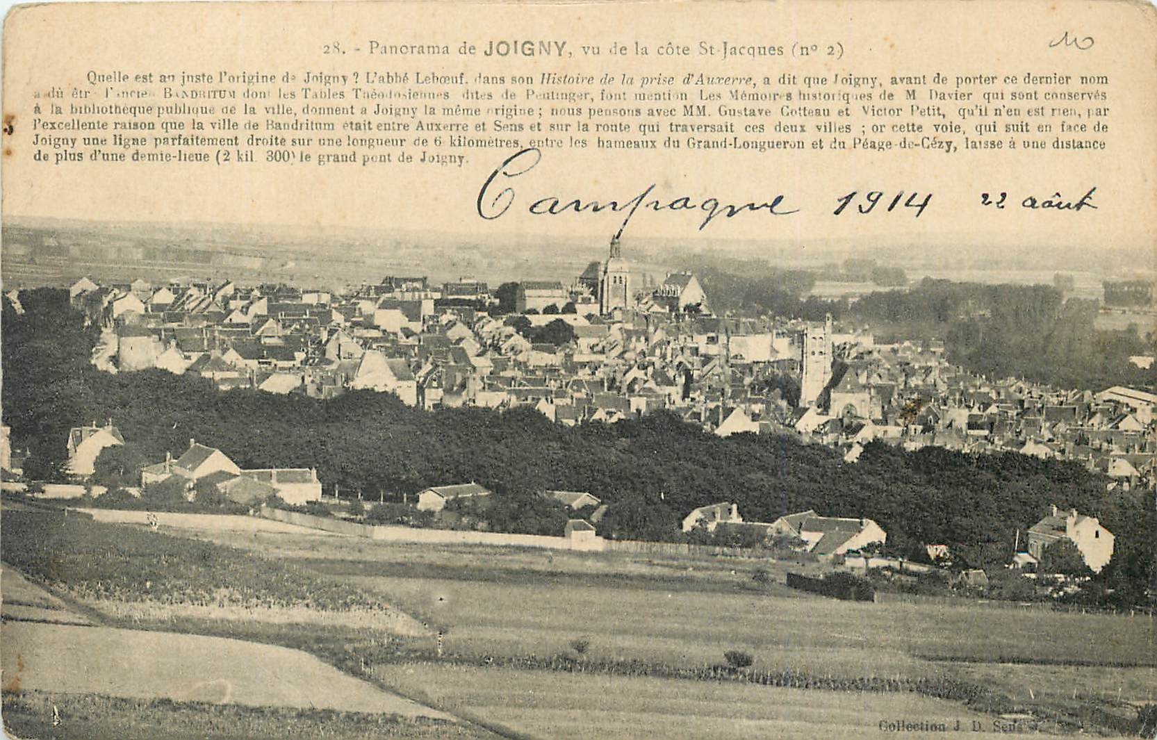 CPA Panorama de Joigny vu de la cote St Jacques 