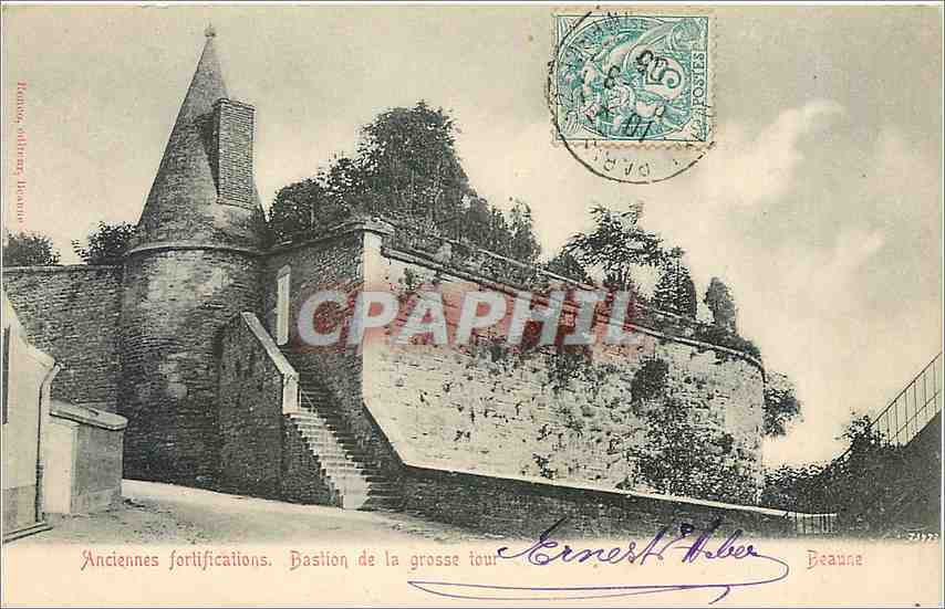 CPA Anciennes fortifications Bastion de la grosse tour Beaune 