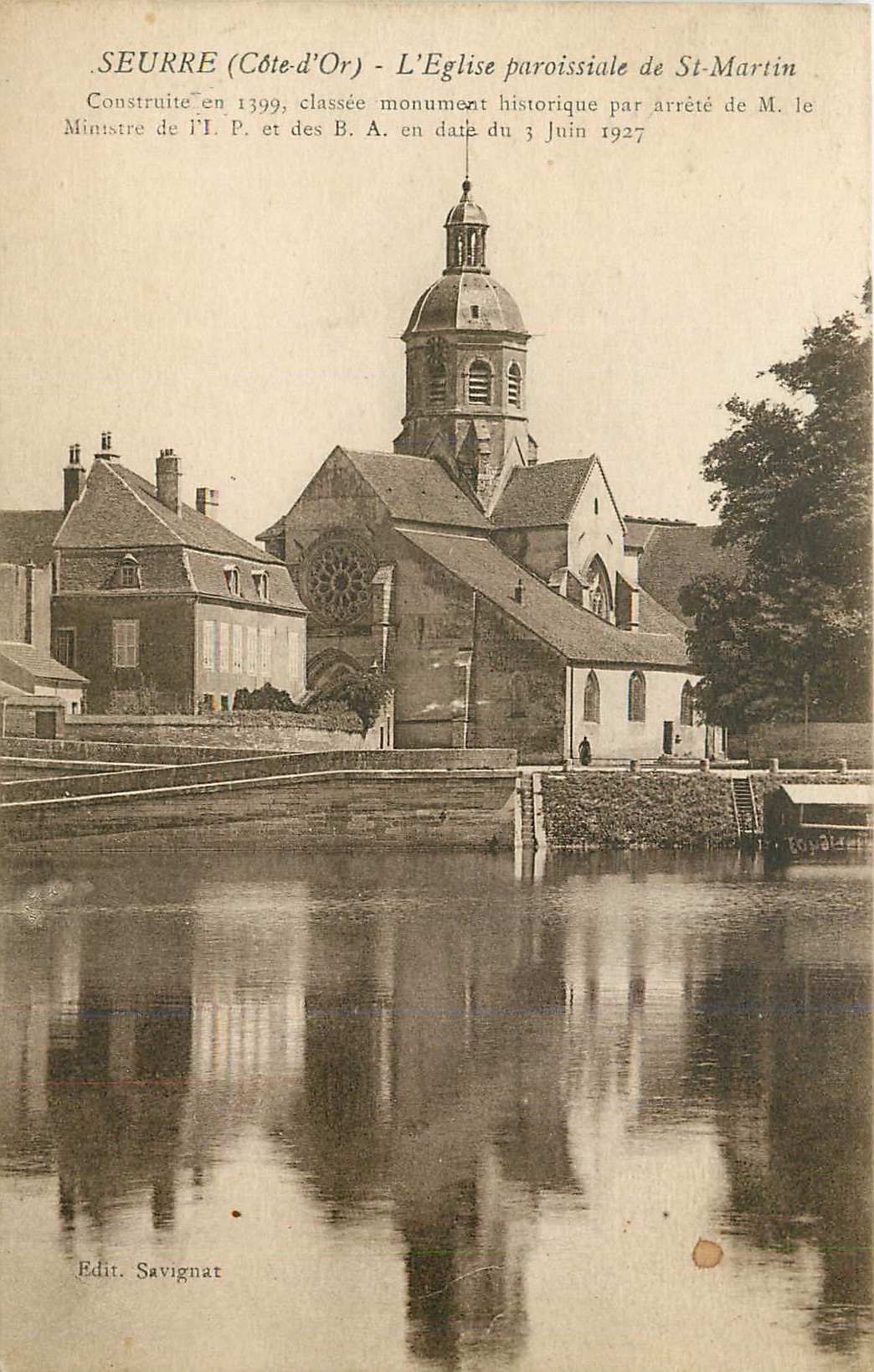 CPA Seurre Cote d'Or L'Eglise paroissiale de St Martin 