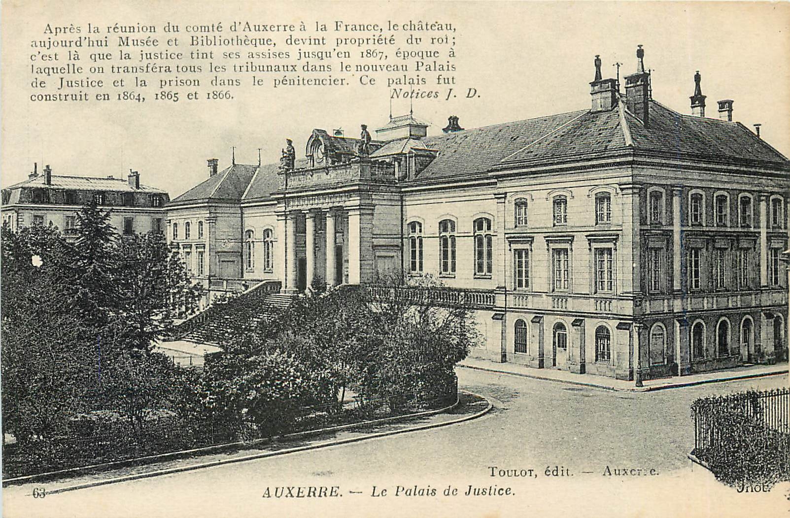 CPA Auxerre Le Palais de Justice 