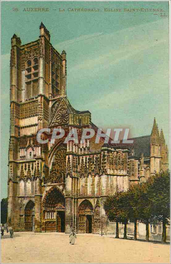 CPA Auxerre La Cathedrale Eglise Saint Etienne 