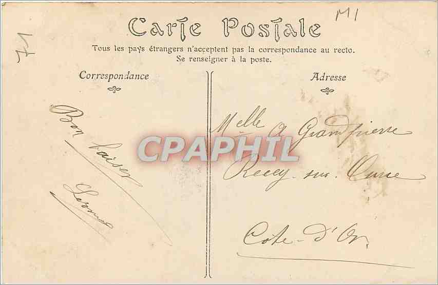 CPA Autun L'Ecole de Cavalerie Militaria Chevaux Cheval — Rückseite