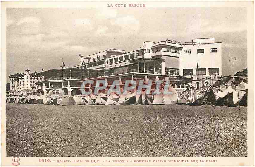 CPA Saint Jean de Luz La Pergola Nouveau Casino Municipal sur la Plage 