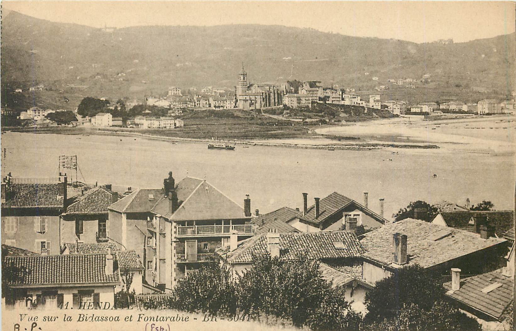 Hendade (Fontarabie) — Vue sur la Bidassoa — BR-3041 — Éditeur F.S.B.