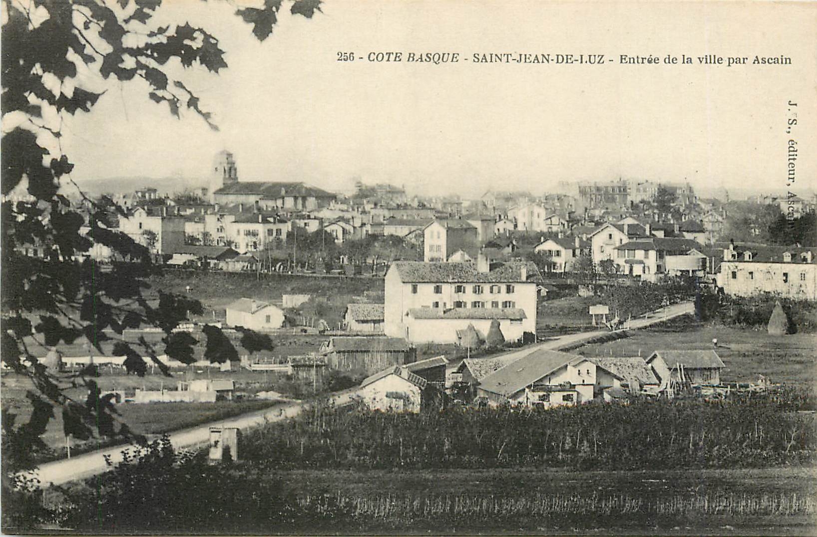 Saint-Jean-de-Luz — Entrée de la ville par Ascaïn — J. S., éditeur, Ascaïn