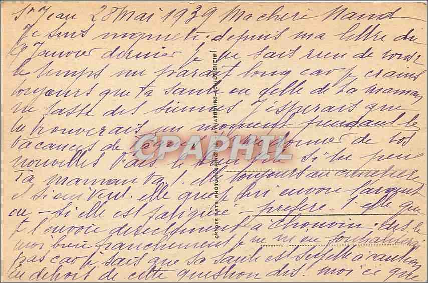 CPA St Jean Pied de Port Pont sur la Nive et le Clocher  — Verso
