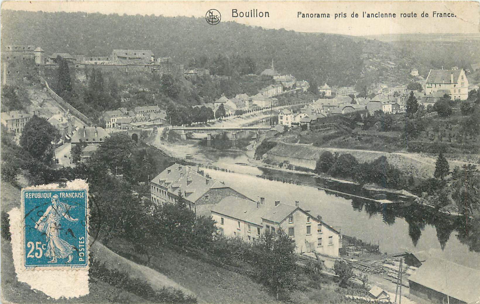 CPA Bouillon Panorama pris de l'Ancienne route de France 