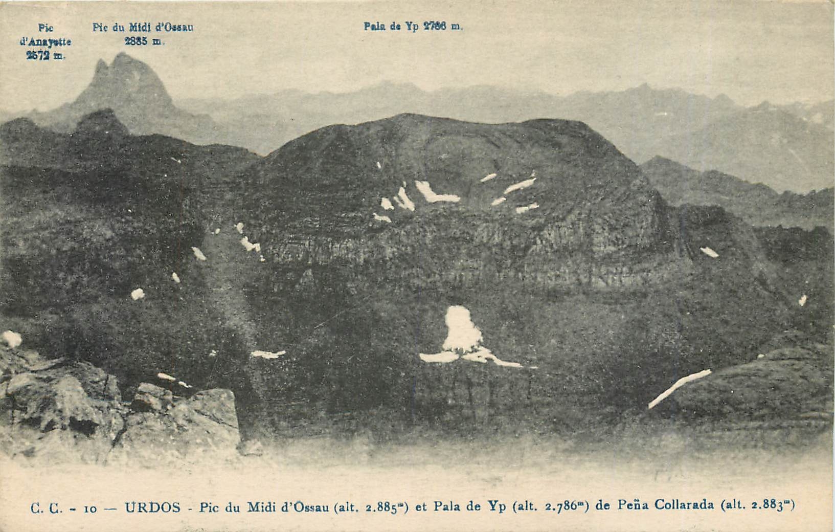 CPA Urdos Pic du Midi d'Ossau et Pala de Yp de Pena Collarada 