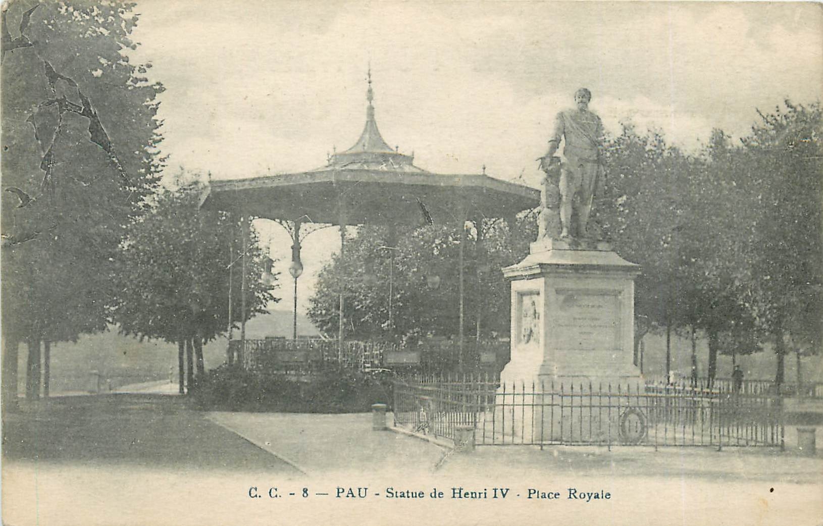 Pau - Statue de Henri IV - Place Royale — C.C. - 8 — éditeur C.C.
