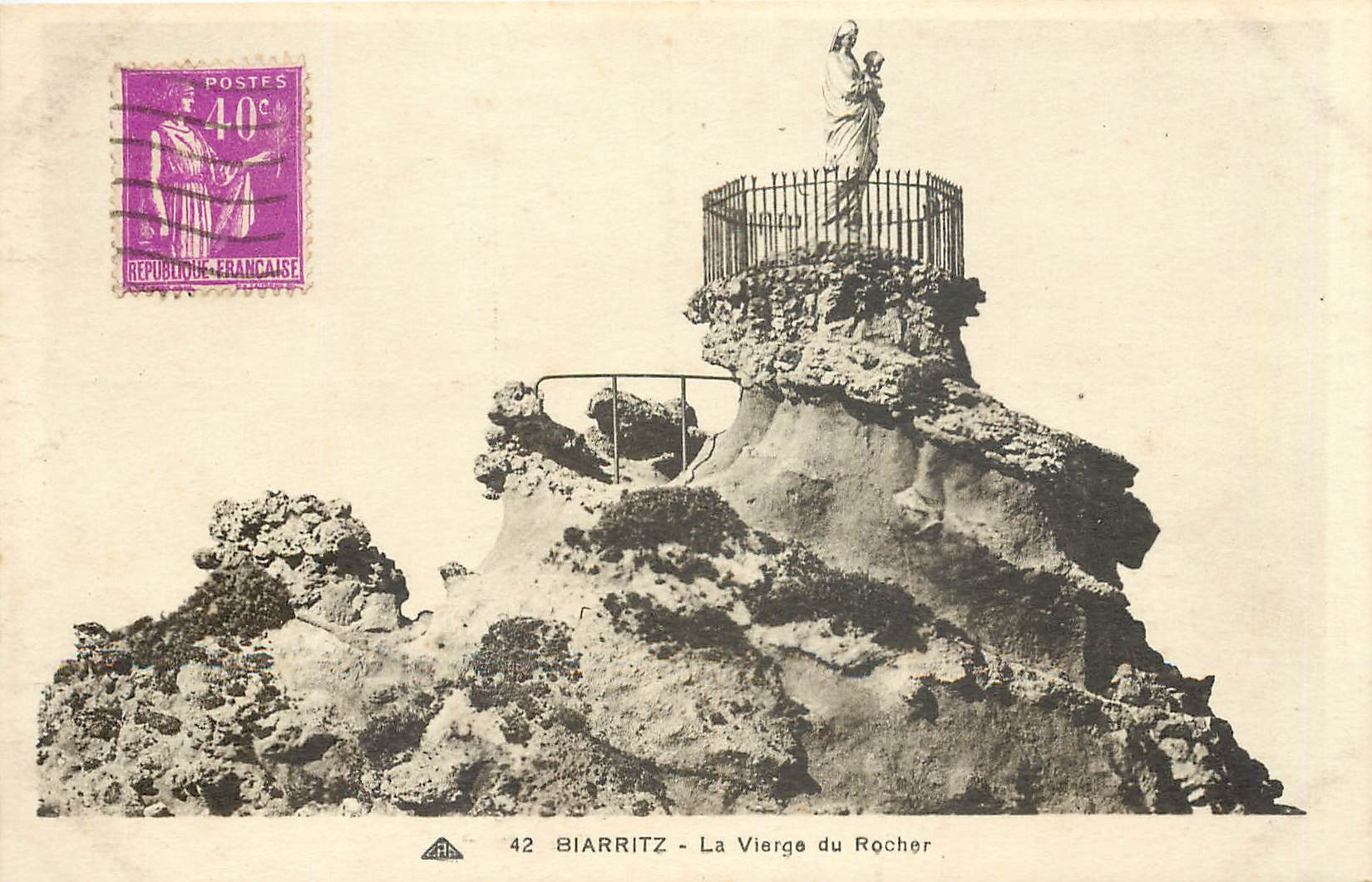 CPA Biarritz La Vierge du Rocher 