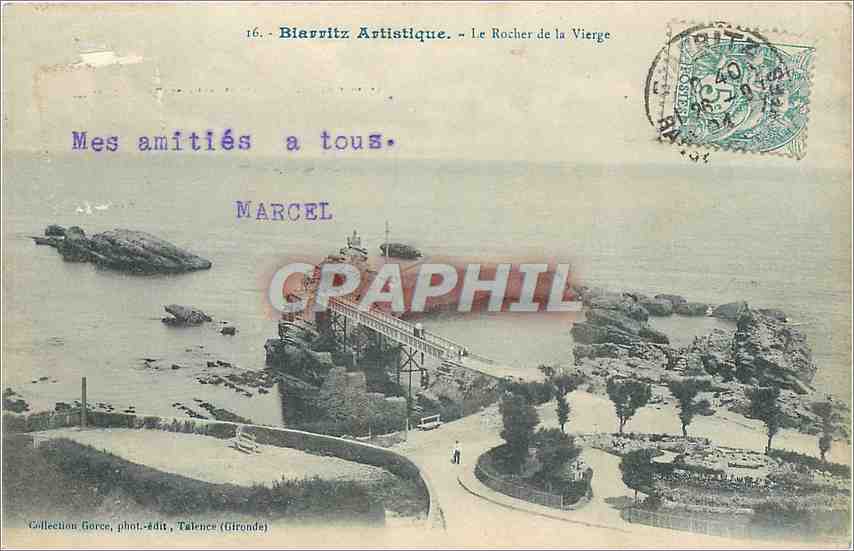 CPA Biarritz Artistique Le Rocher de la Vierge 