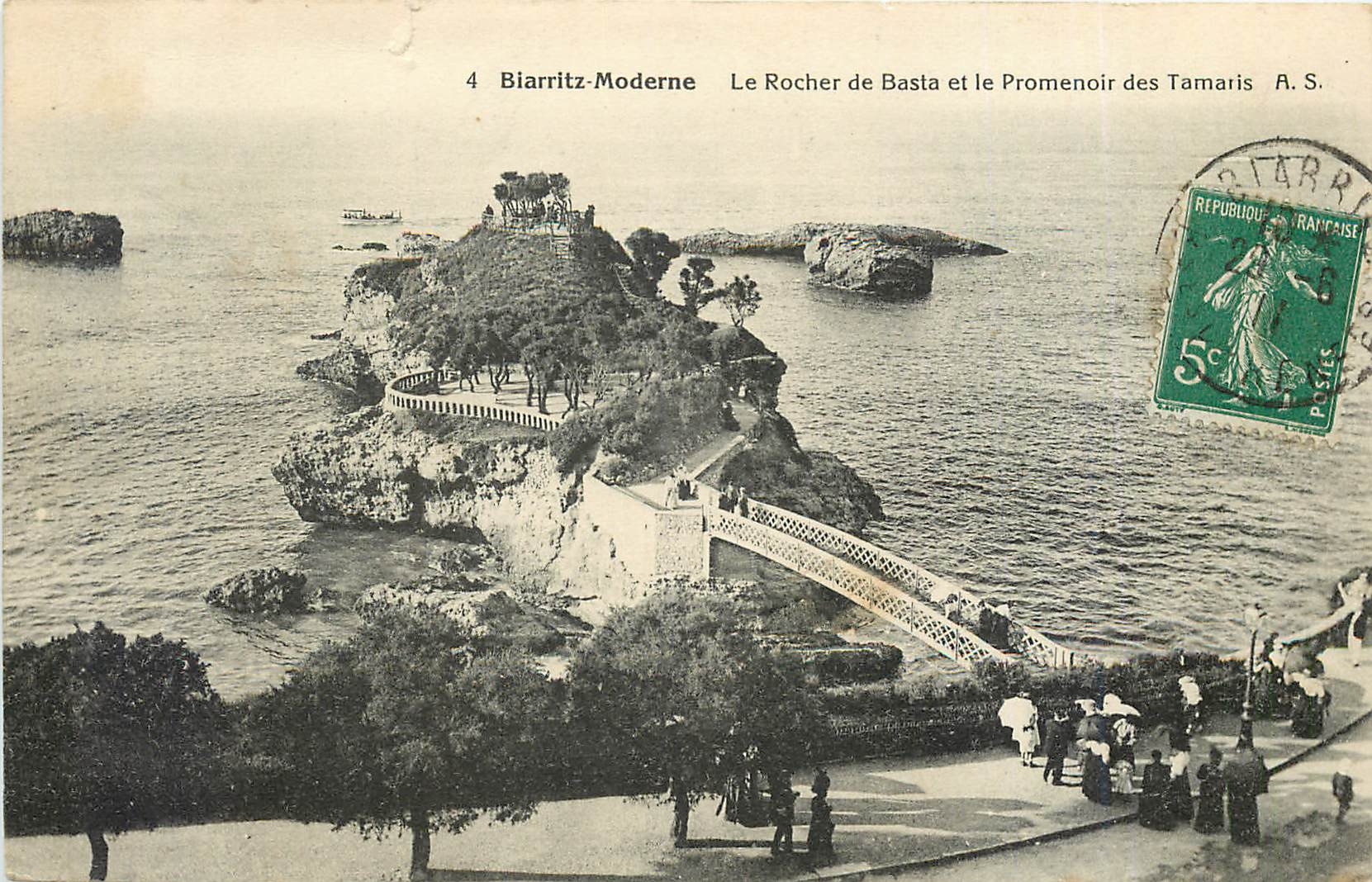 Biarritz-Moderne — Le Rocher de Basta et le Promenoir des Tamaris — A.S. n°4